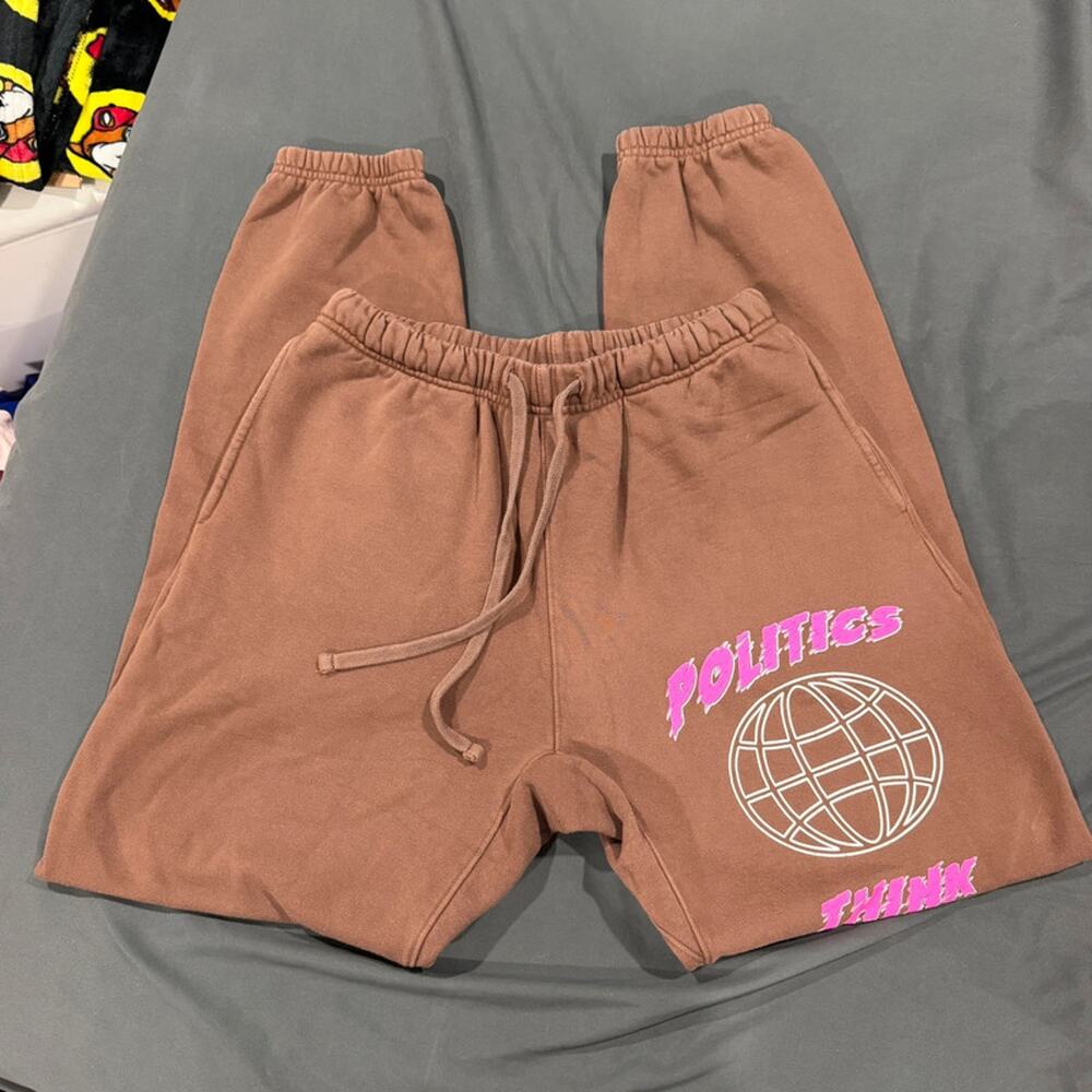 Politics Graphic Joggers Size Medium